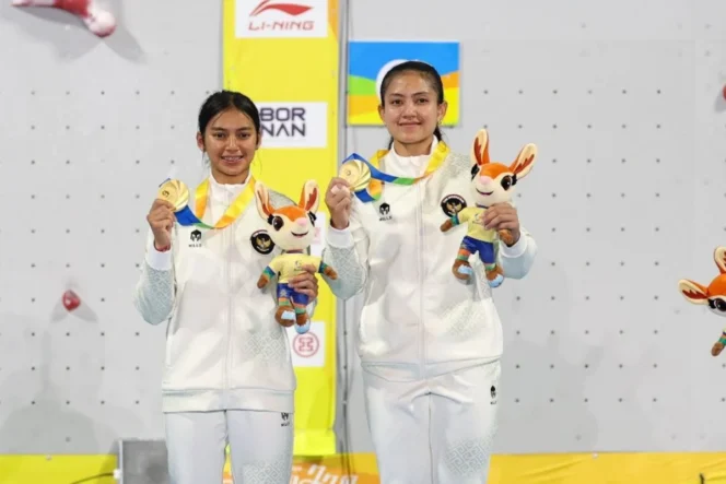 
					Desak Made Rita Kusuma Dewi dan Kadek Adi Asih Pecahkan Rekor Dunia Speed Relay Panjat Tebing di Asian Beach Games 2026