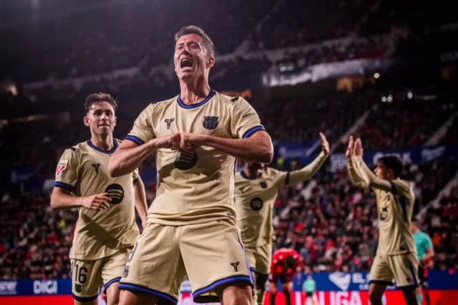 
					Barcelona di ambang juara Liga Spanyol 2025/2026 usai tundukkan Osasuna 2-1 di Stadion El Sadar