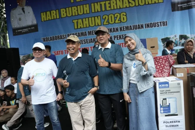 
					Bupati Sleman Harda Kiswaya Sebut Hubungan Industrial Harmonis Jadi Kunci Utama Penarik Investasi dan Kesejahteraan Pekerja