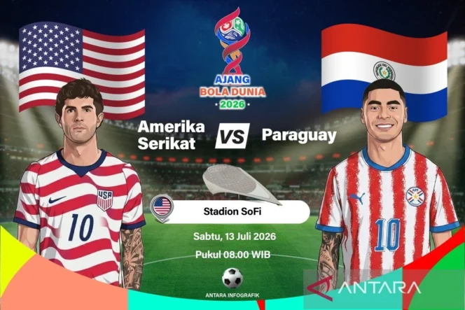 
					Amerika Serikat Tampil Dominan dengan Kemenangan Telak 4-1 Atas Paraguay di Laga Pembuka Grup D Piala Dunia 2026