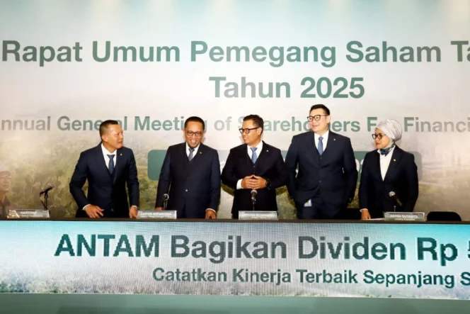 
					Antam bagikan dividen Rp5,04 triliun, capai 70 persen dari laba 2025