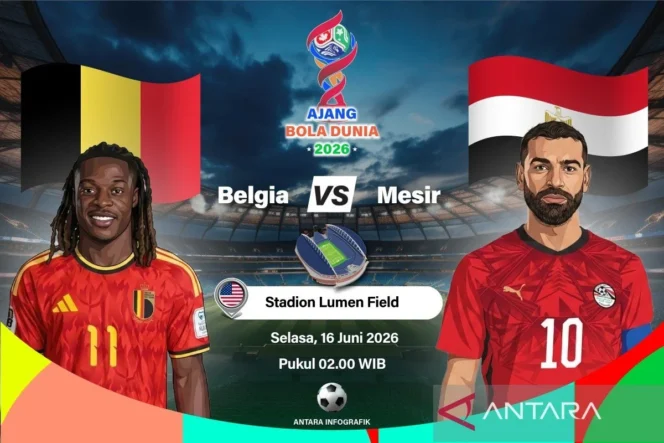 
					Belgia terhindar dari kekalahan dramatis kontra Mesir dalam laga pembuka Grup G Piala Dunia 2026