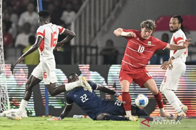 
					Tim Nasional Indonesia Memimpin 1-0 Atas Mozambik di Babak Pertama Laga Persahabatan Internasional FIFA