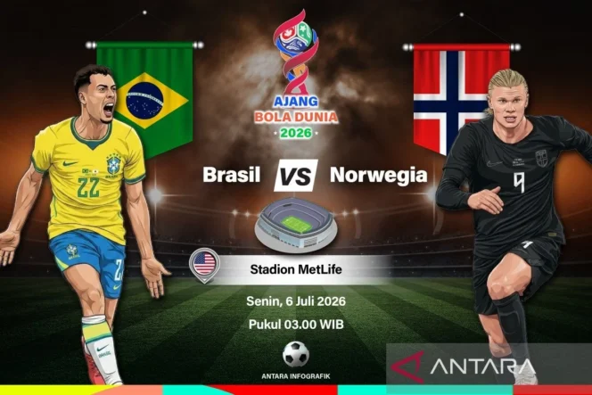 
					Misi Balas Dendam Selecao: Brasil Tantang Norwegia dalam Duel Hidup Mati Babak 16 Besar Piala Dunia 2026